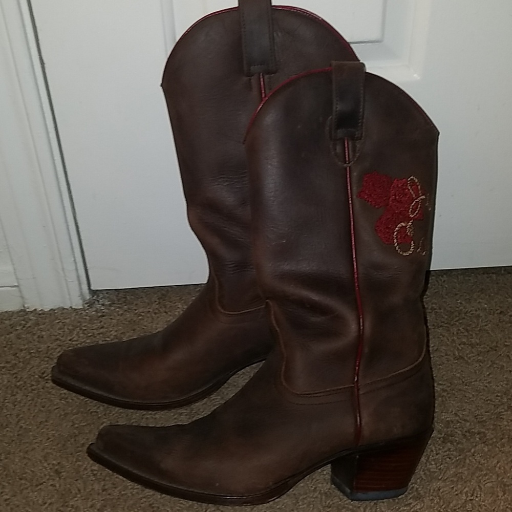 Juicy couture western cowboy cowgirl brown boots